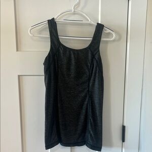 Lululemon Ruffle Back Yoga Tank Top Size 6 Grey Athletic Workout Top